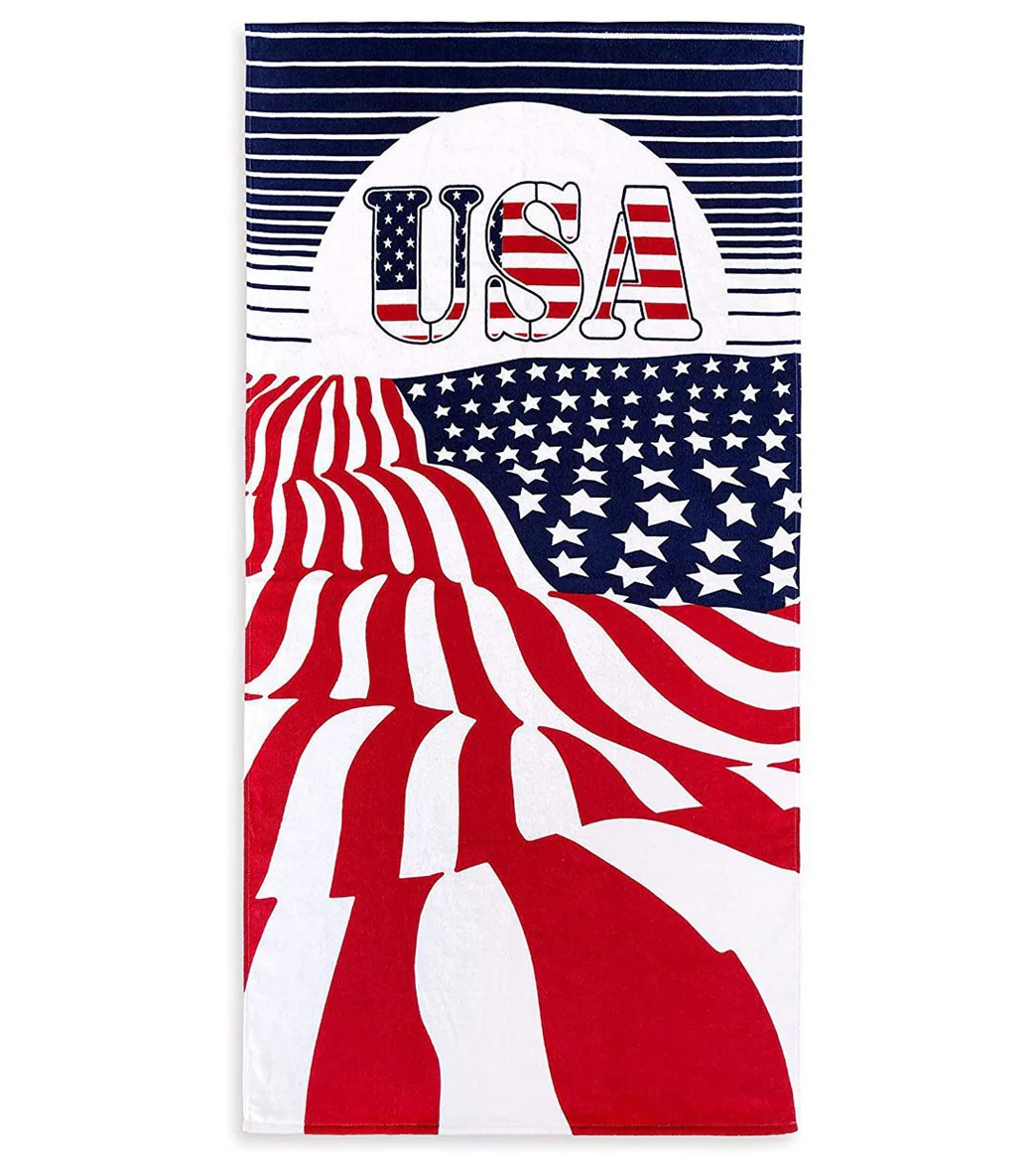 A to Z Towels Usa Sun & Flag Beach Towel 30”X 60” - Image 5