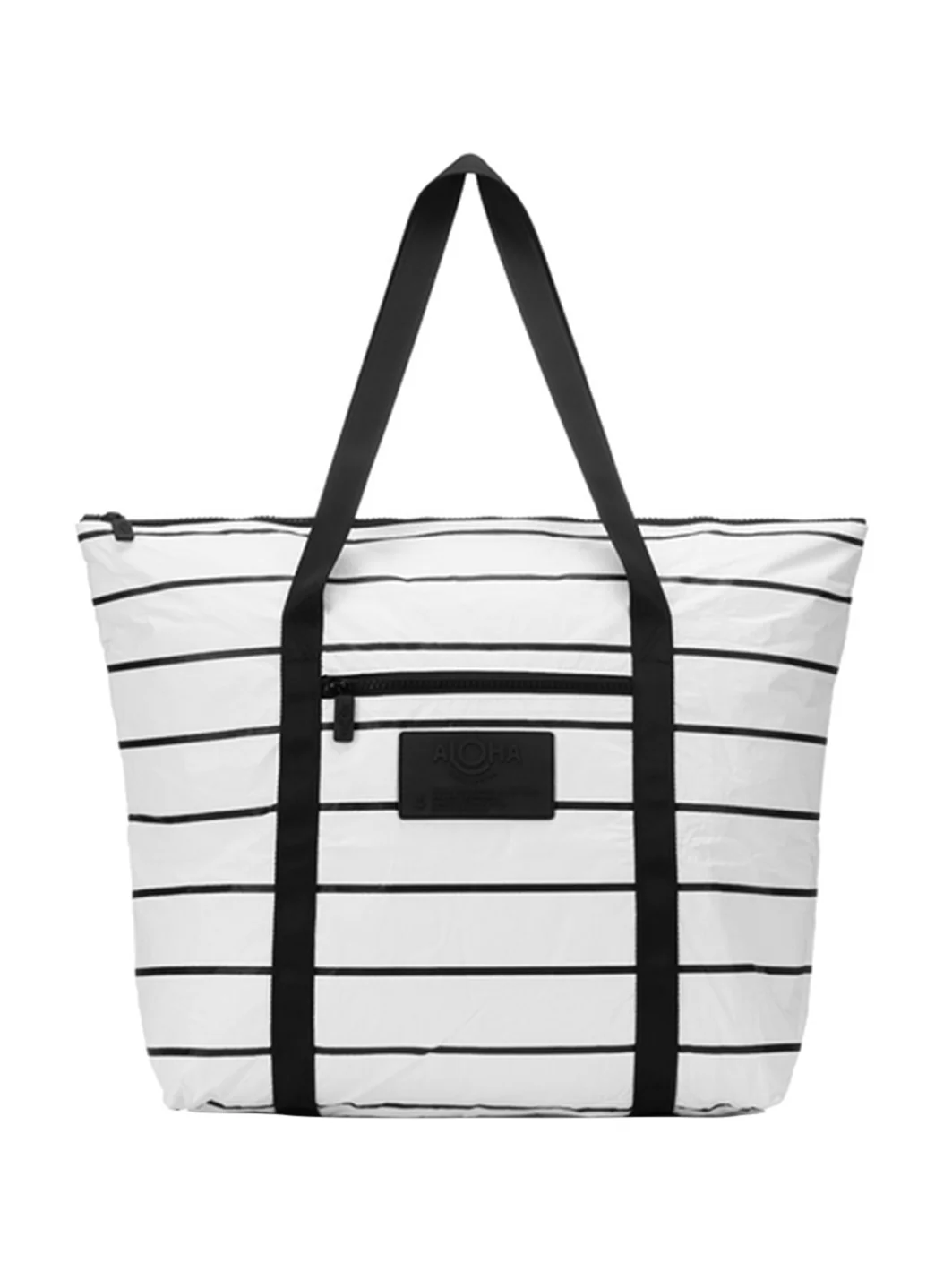ALOHA Pinstripe Zipper Beach Tote - Image 11