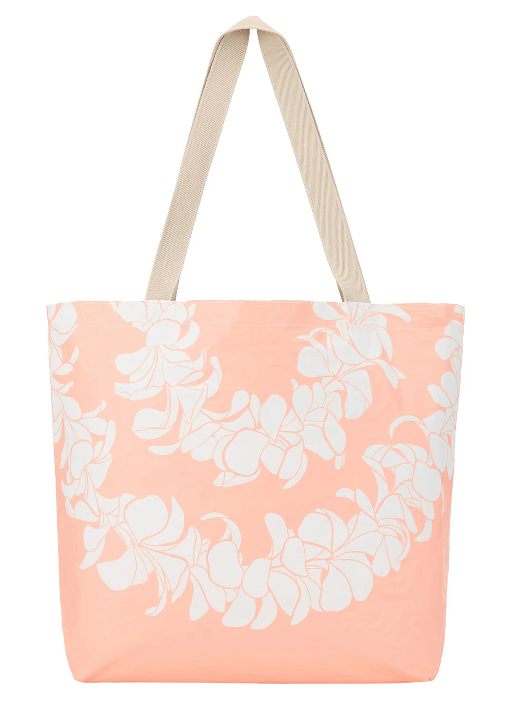 ALOHA Plumeria Lei Reversible Beach Tote - Image 2