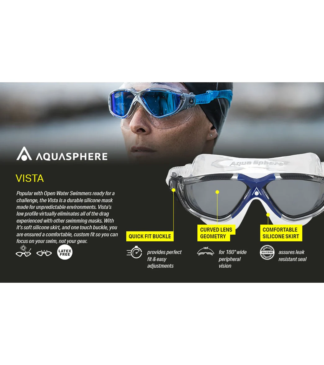 AquaSphere Vista Titanium Mirrored Lens Mask - Image 13