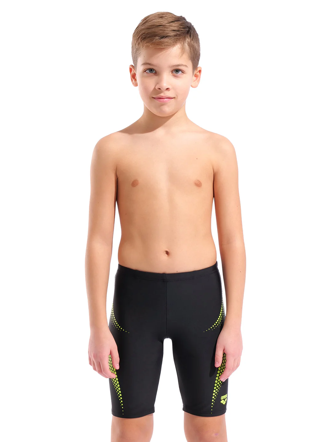 Arena Boys' Dotted Pattern Jammer Swimsuit (Little Kid, Big Kid)