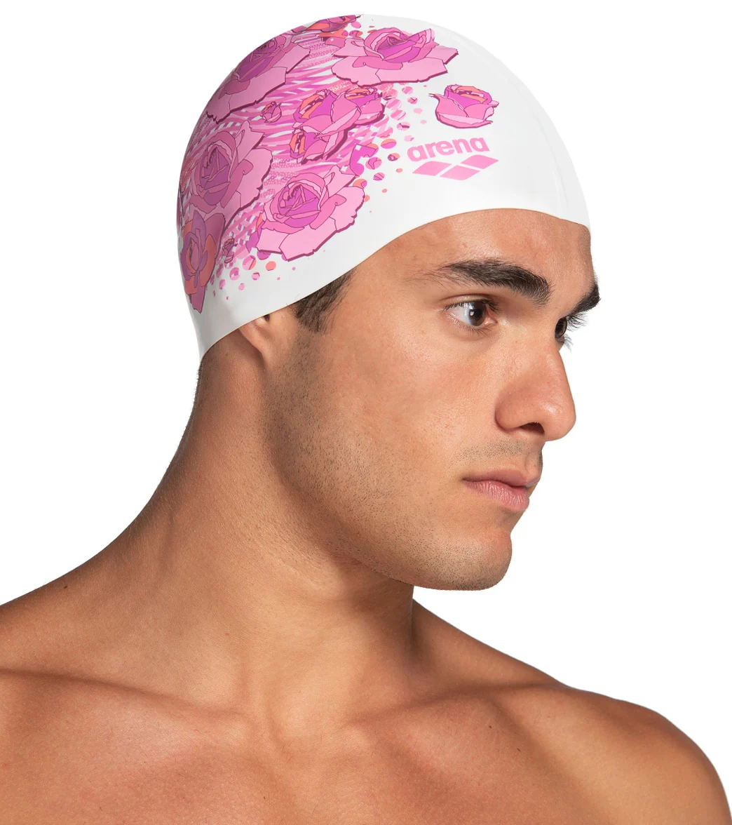 Arena Breast Cancer Awareness Flat Silicone Swim Cap - Image 2