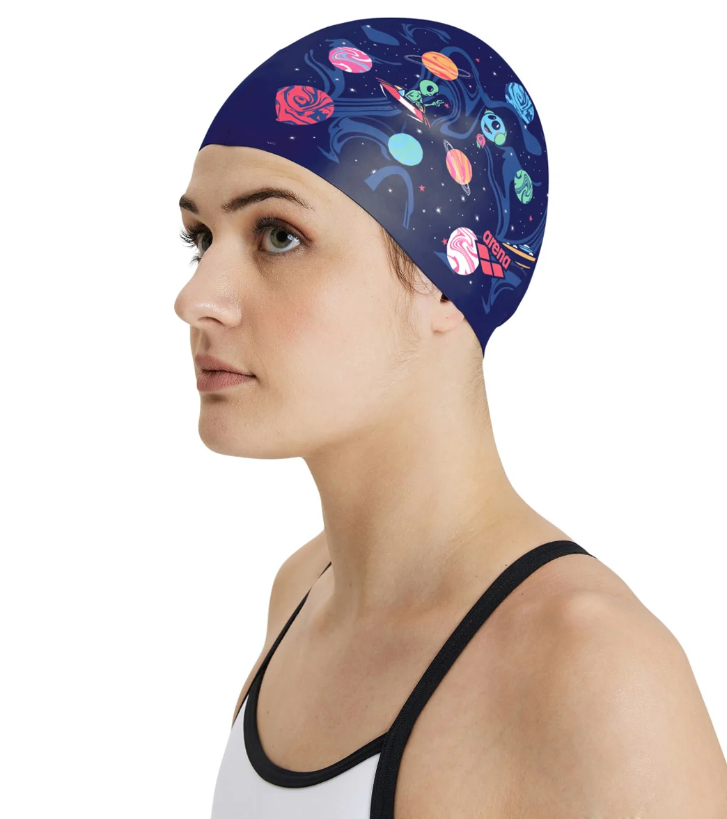 Arena Drew Kibler Space Aliens Flat Silicone Swim Cap - Image 7