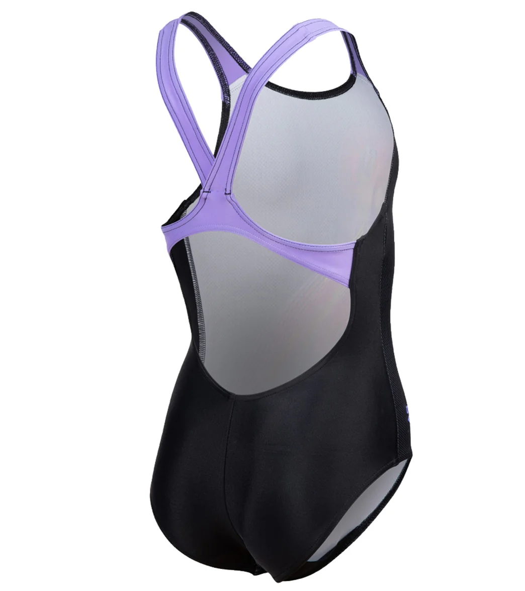 Arena Girls' Arena Parrot Jr V Back One Piece Swimsuit (Little Kid, Big Kid) - Image 21