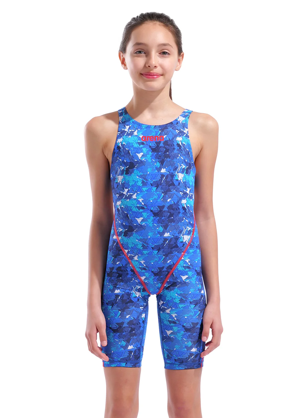 Arena Girls' Powerskin Splash Multicolors ST Next LE Open Back Tech Suit Swimsuit - Image 9
