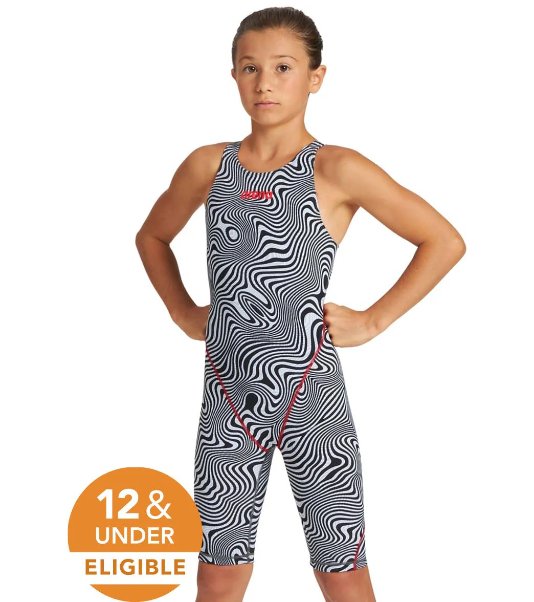Arena Girls' Powerskin ST 2.0 Illusion Limited Edition Open Back Jr Tech Suit Swimsuit - Image 10