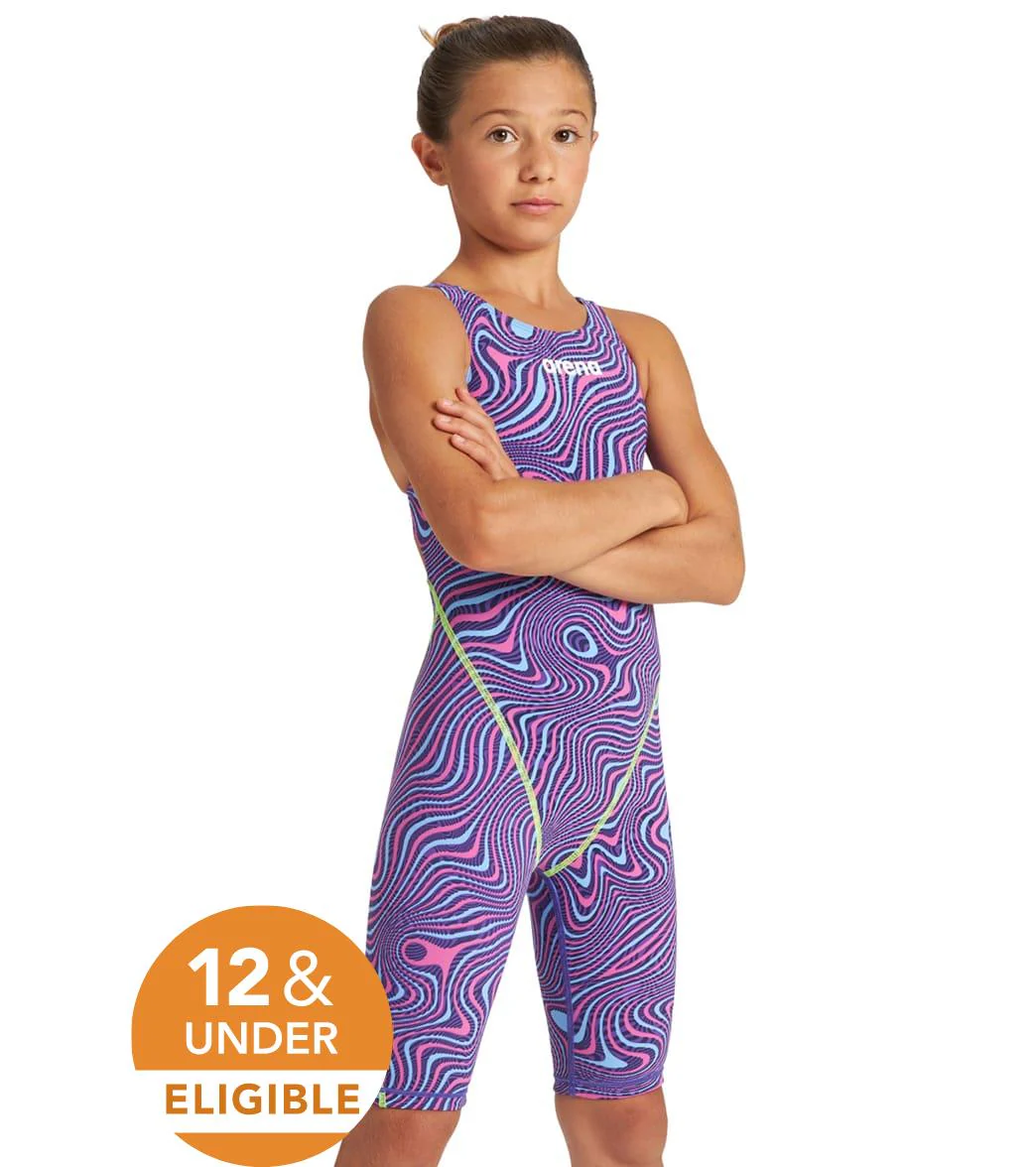 Arena Girls' Powerskin ST 2.0 Illusion Limited Edition Open Back Jr Tech Suit Swimsuit - Image 11