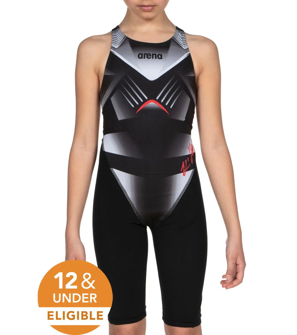 Arena Girls' Powerskin ST 2.0 Junior Elite II Open Back Tech Suit Swimsuit - Image 12