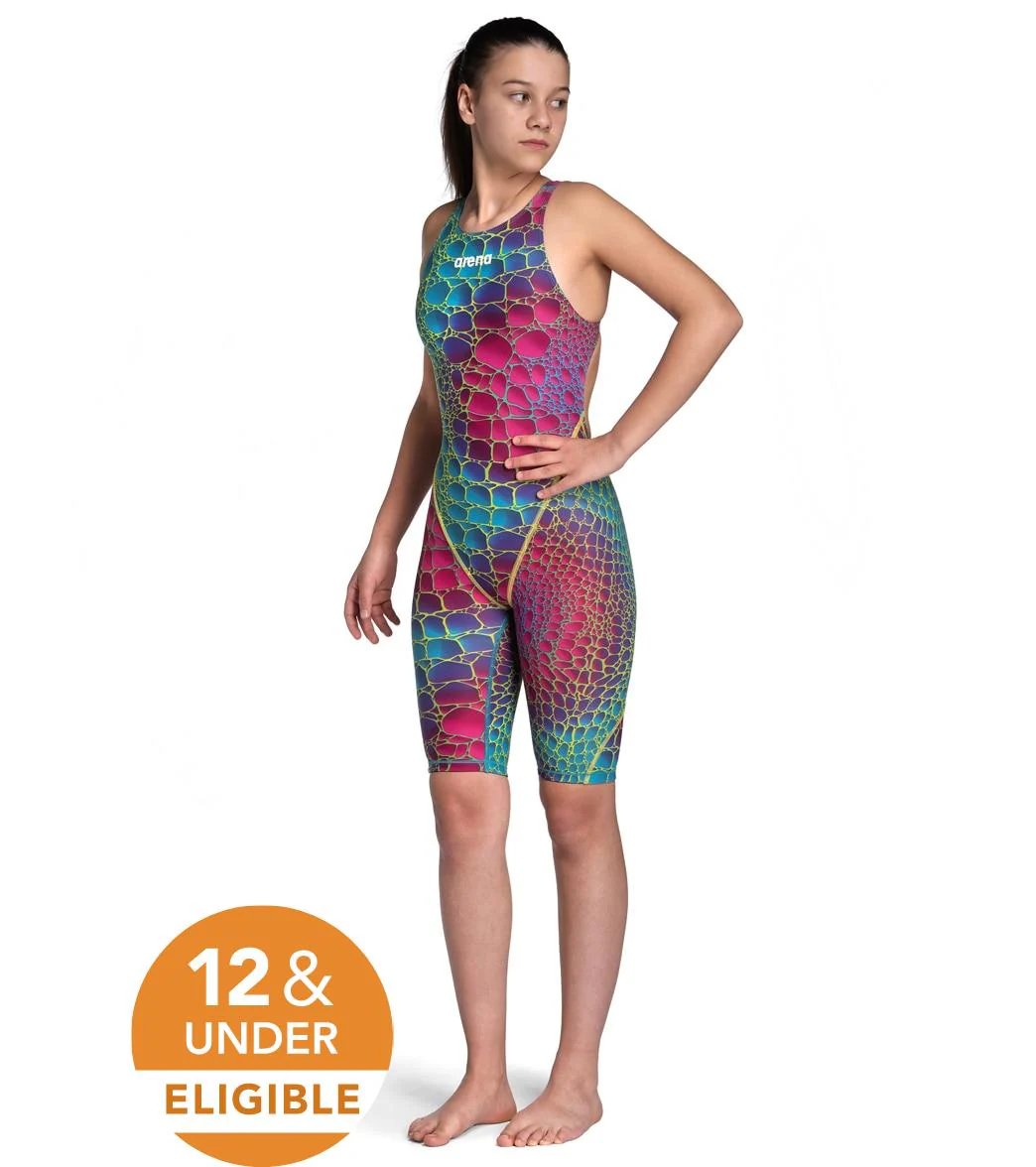 Arena Girls' Powerskin ST Next Limited Edition Open Back Tech Suit Swimsuit - Image 3