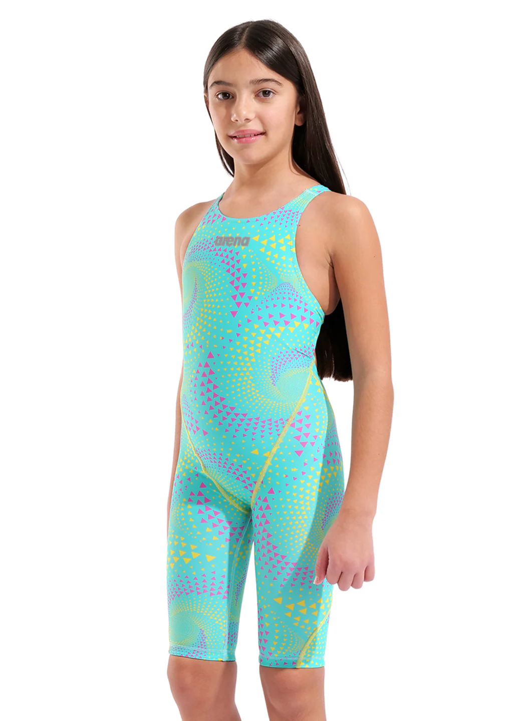 Arena Girls' Powerskin ST Next Seaglass LE Open Back Tech Suit Swimsuit - Image 3