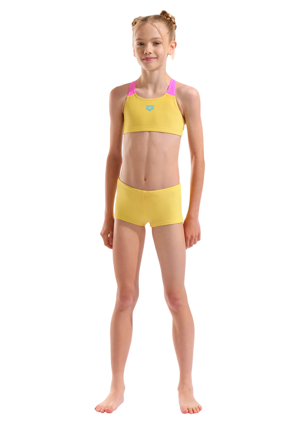 Arena Girls' Solid Two Piece Bikini Set (Little Kid, Big Kid) - Image 4