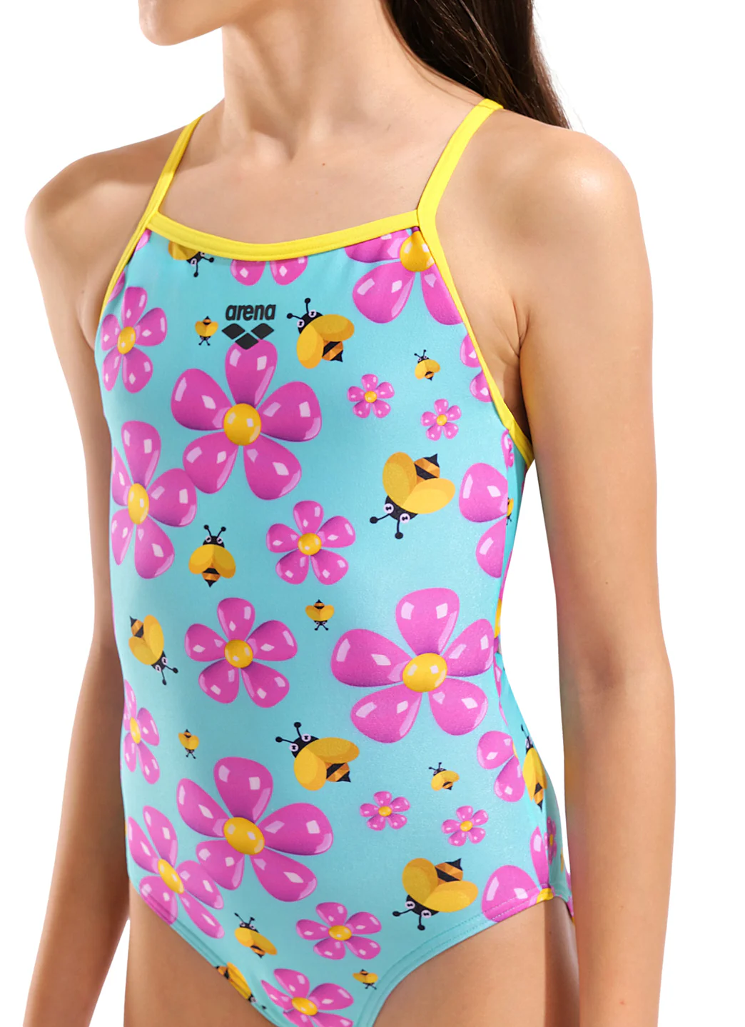 Arena Girls' Spring Print Light Drop Back One Piece Swimsuit (Little Kid, Big Kid) - Image 6