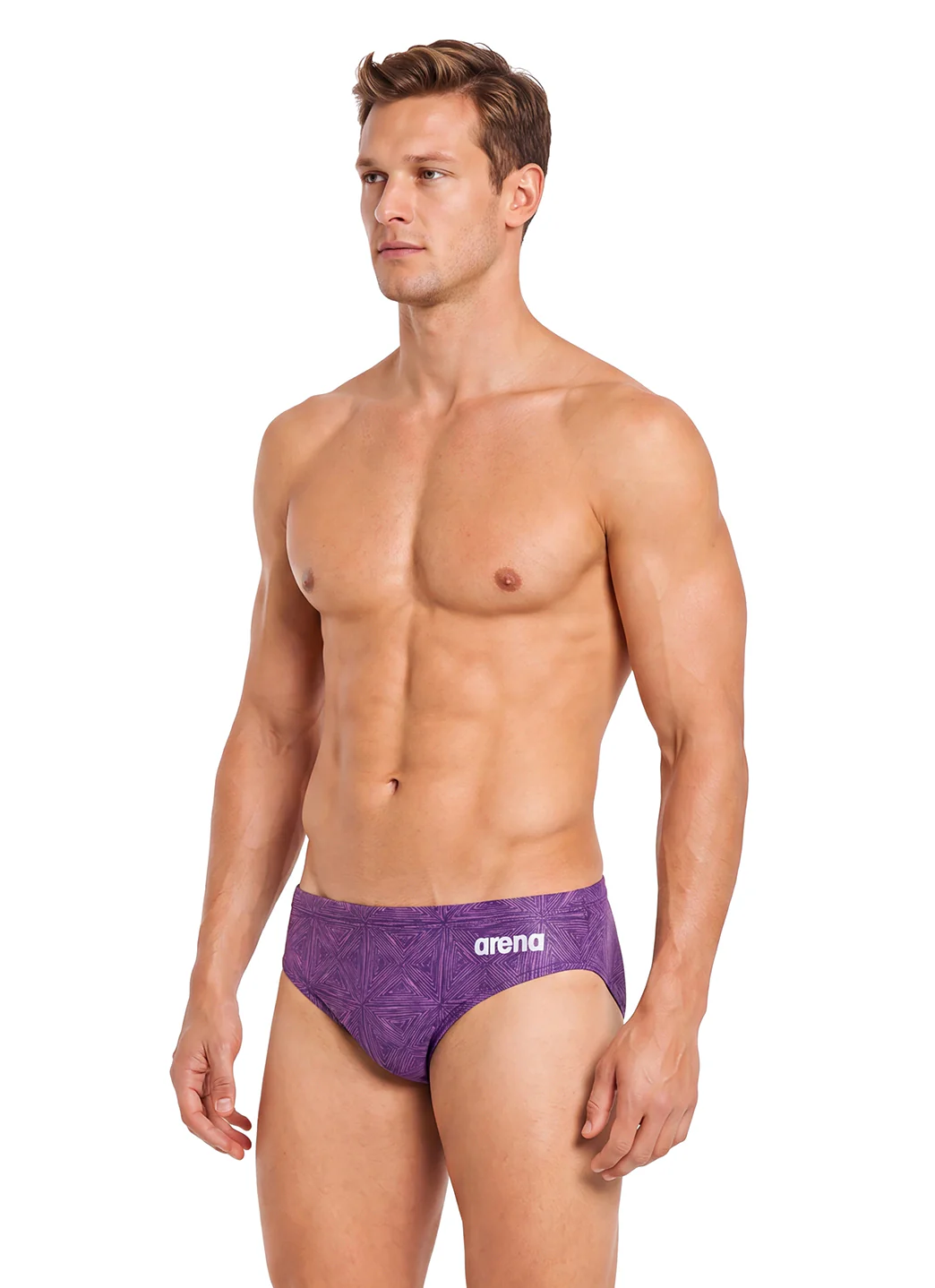 Arena Men's Abstract Tiles Brief Swimsuit - Image 36