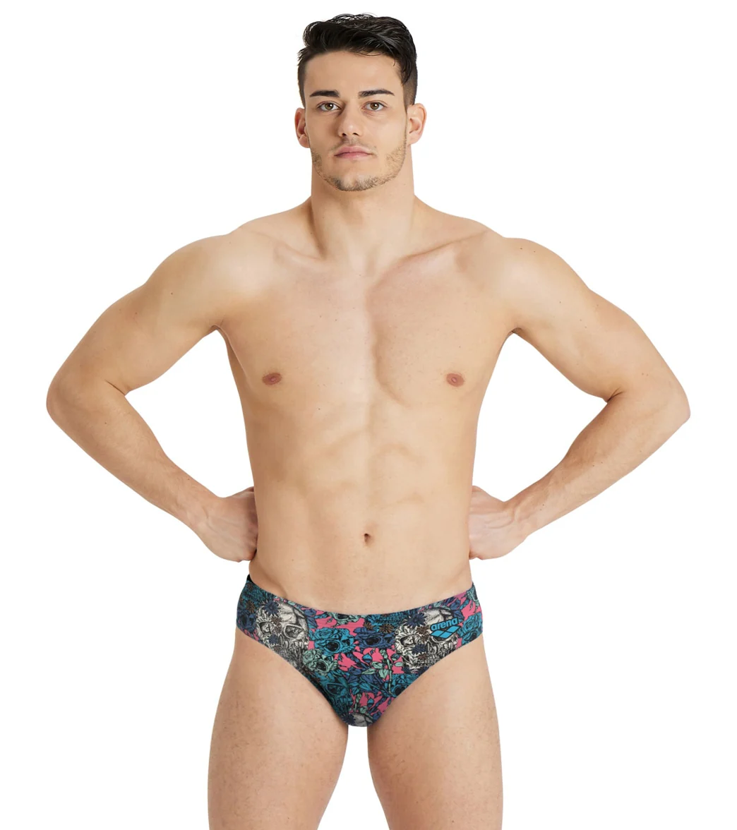 Arena Men's Drew Kibler Skulls/Rose Brief Swimsuit - Image 11