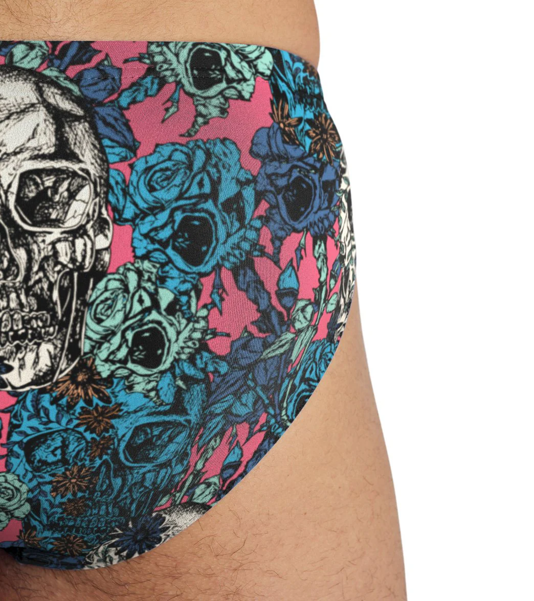 Arena Men's Drew Kibler Skulls/Rose Brief Swimsuit - Image 5
