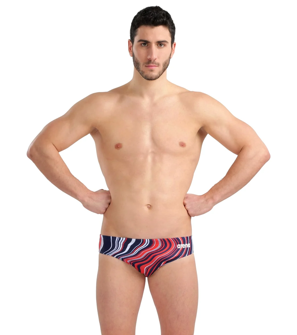 Arena Men's Marbled Brief Swimsuit - Image 9