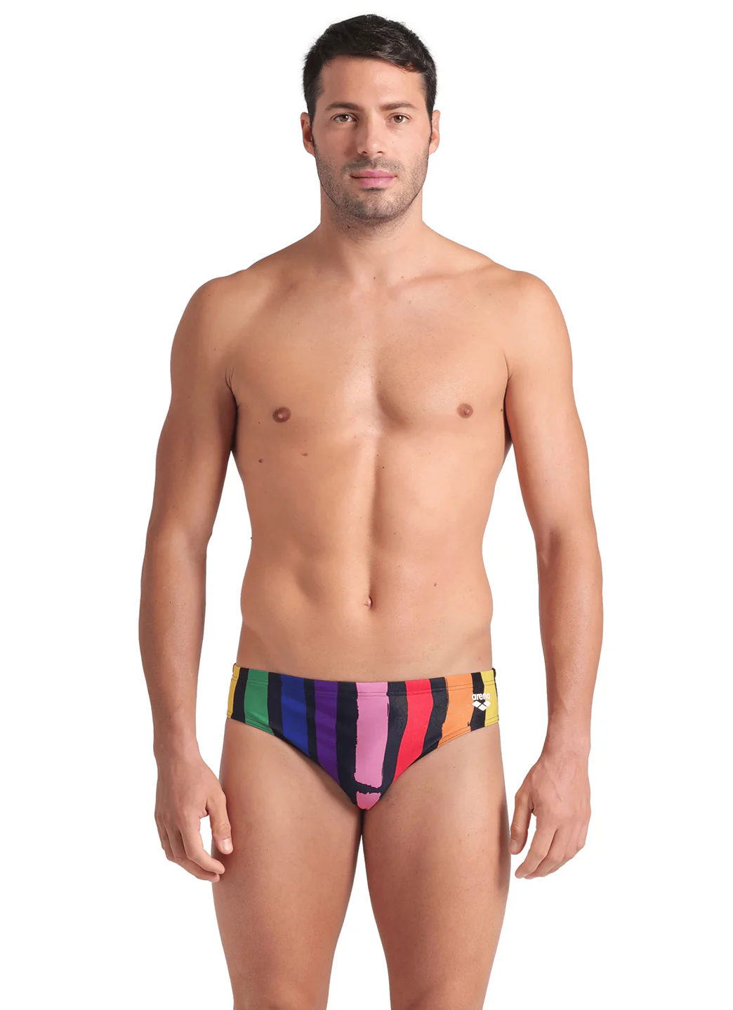 Arena Men's Painters Stripe Brief Swimsuit - Image 2