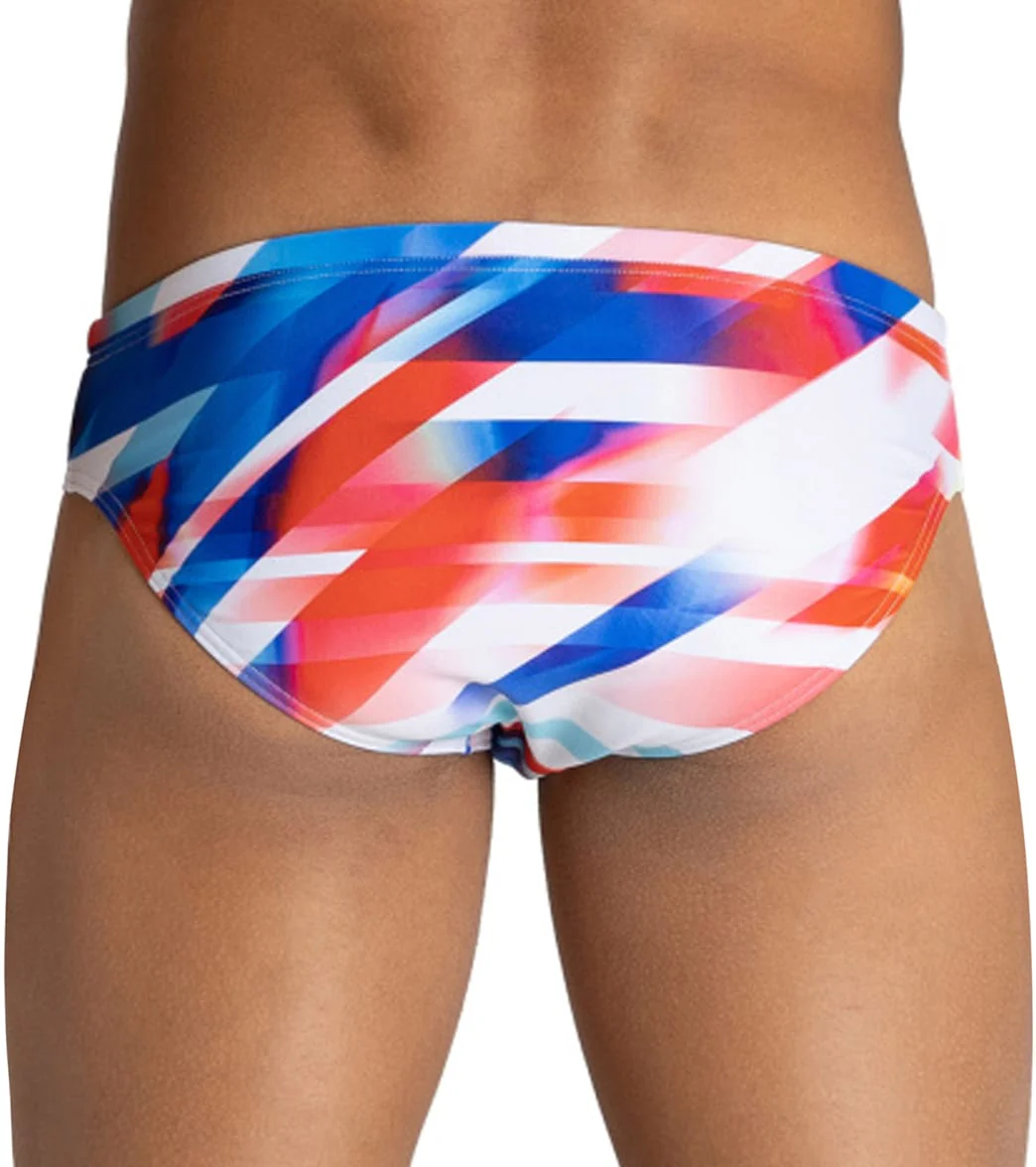 Arena Men's Rainbow Stripes MaxLife  Brief Swimsuit - Image 2