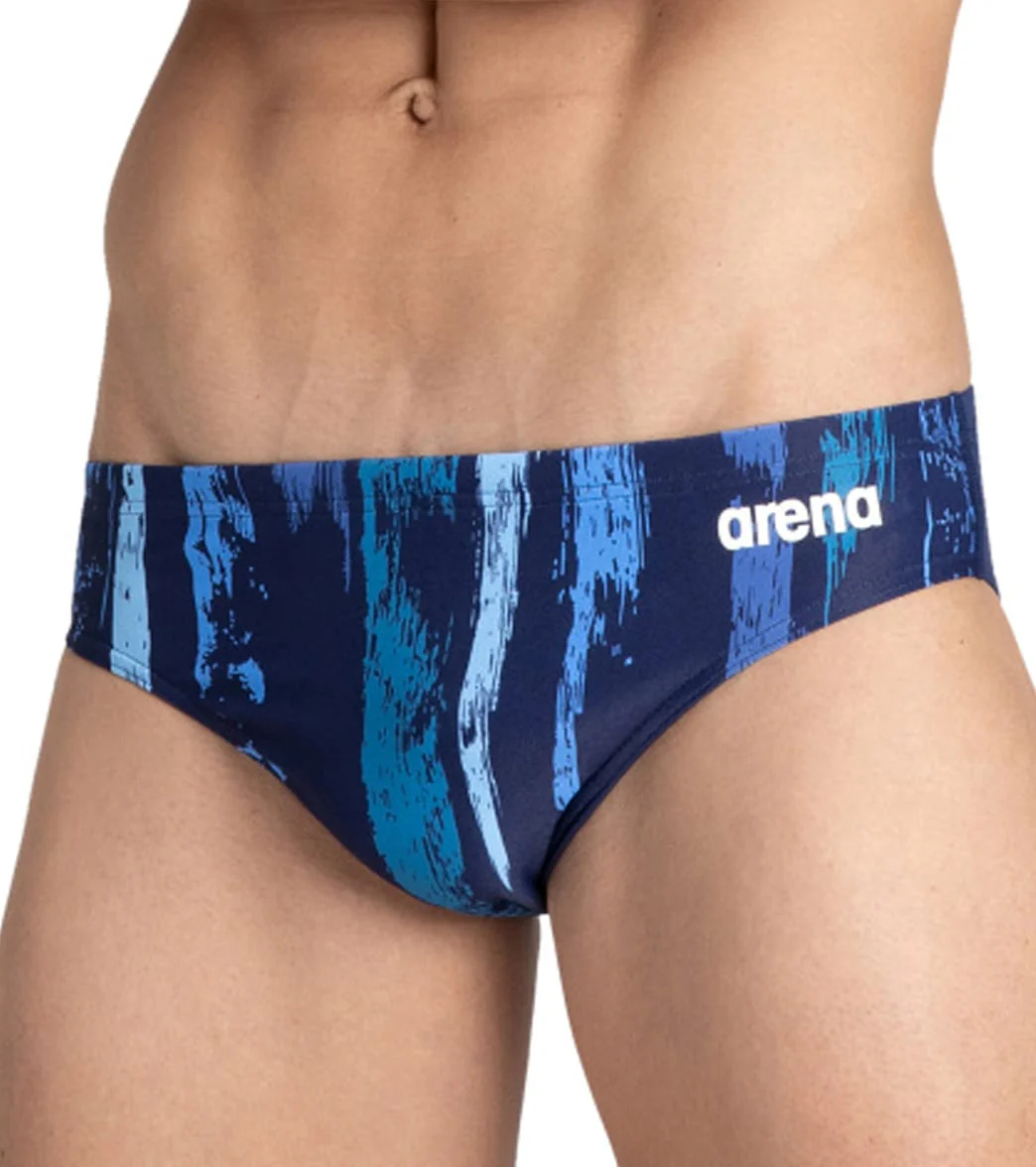 Arena Men's Team Painted Stripes Brief Swimsuit
