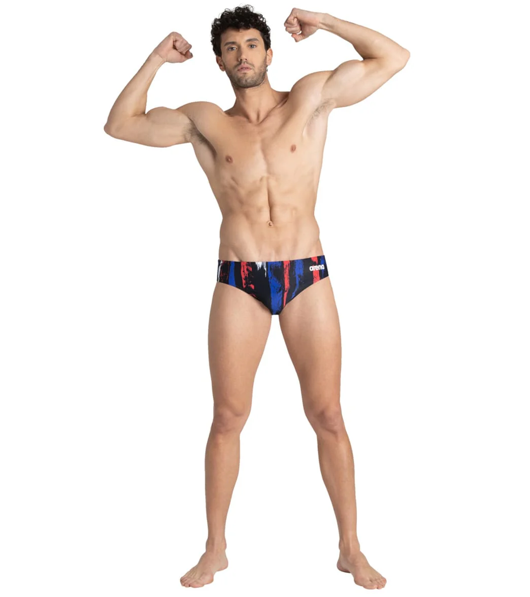 Arena Men's Team Painted Stripes Brief Swimsuit - Image 30