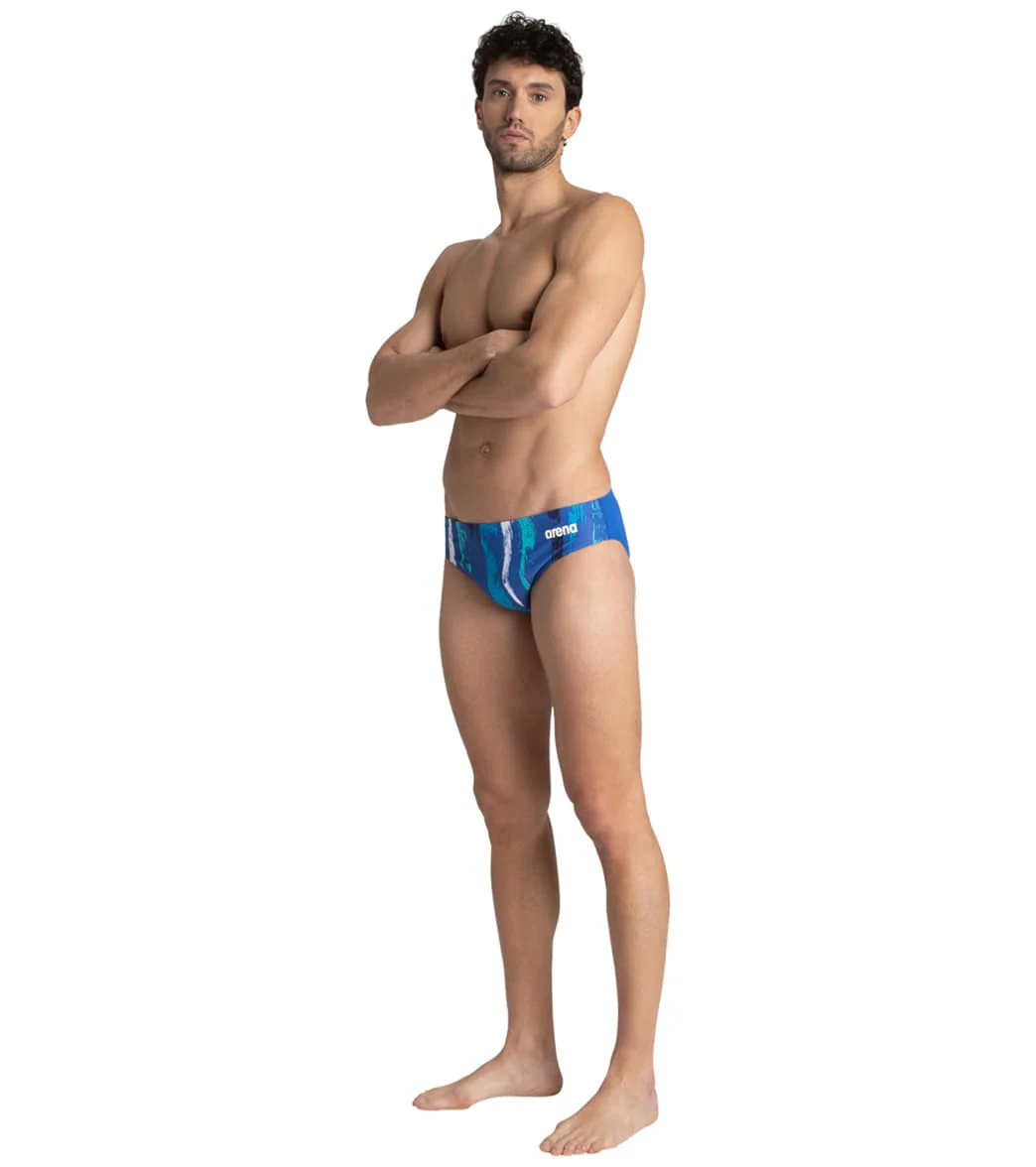 Arena Men's Team Painted Stripes Brief Swimsuit - Image 37