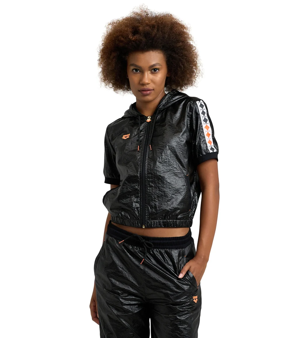 Arena Women's 50th Anniversary Black Hooded Jacket - Image 10