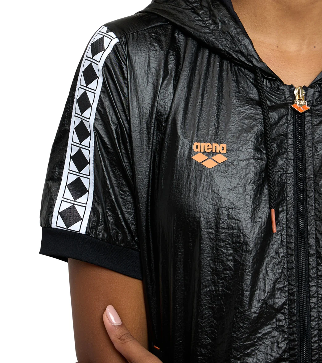 Arena Women's 50th Anniversary Black Hooded Jacket - Image 4