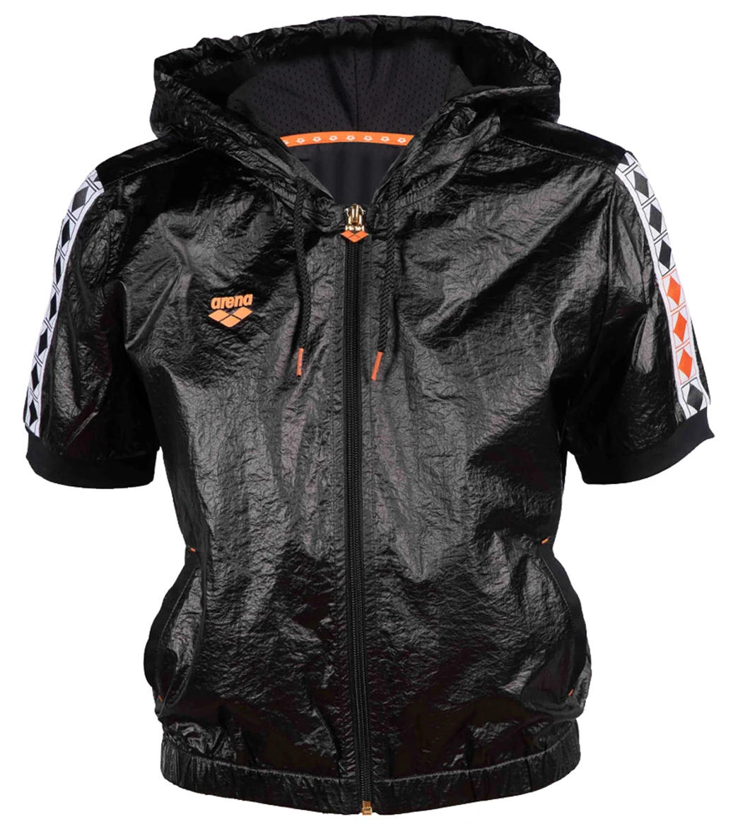Arena Women's 50th Anniversary Black Hooded Jacket - Image 6