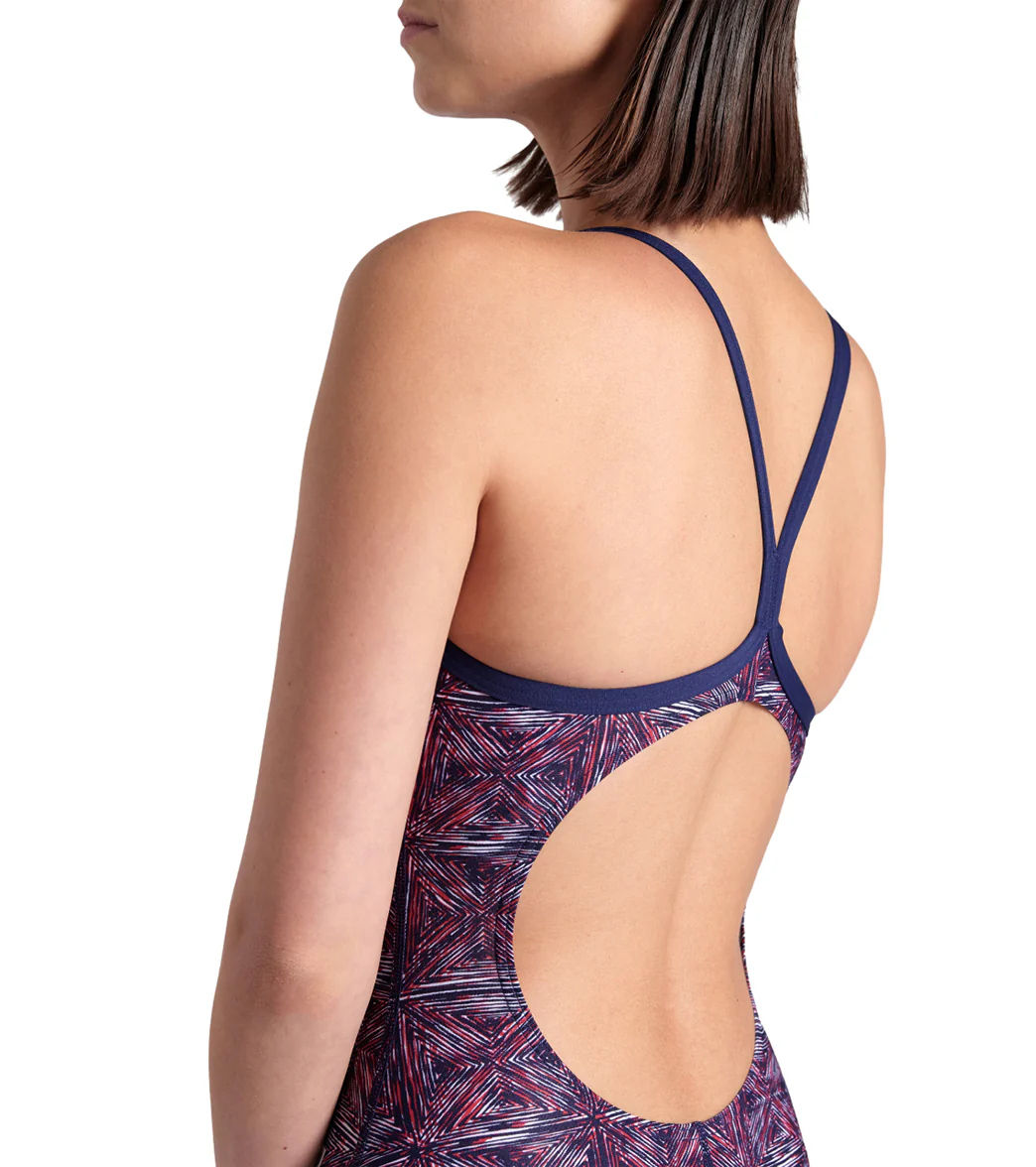 Arena Women's Abstract Tiles Lightdrop Back One Piece Swimsuit - Image 26