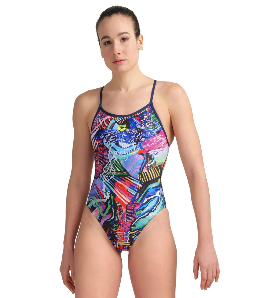 Arena Women's Allover Lace Back One Piece Swimsuit - Image 3