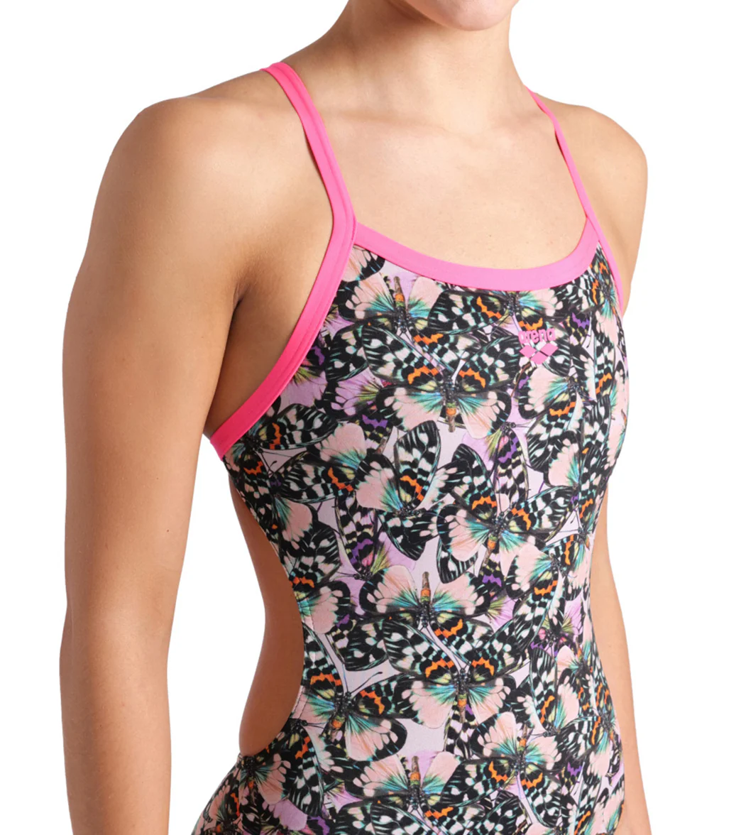 Arena Women's Butterflies Challenge Back One Piece Swimsuit - Image 4