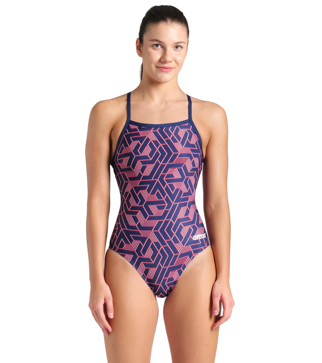 Arena Women's Escape Lightdrop Back One Piece Swimsuit - Image 41