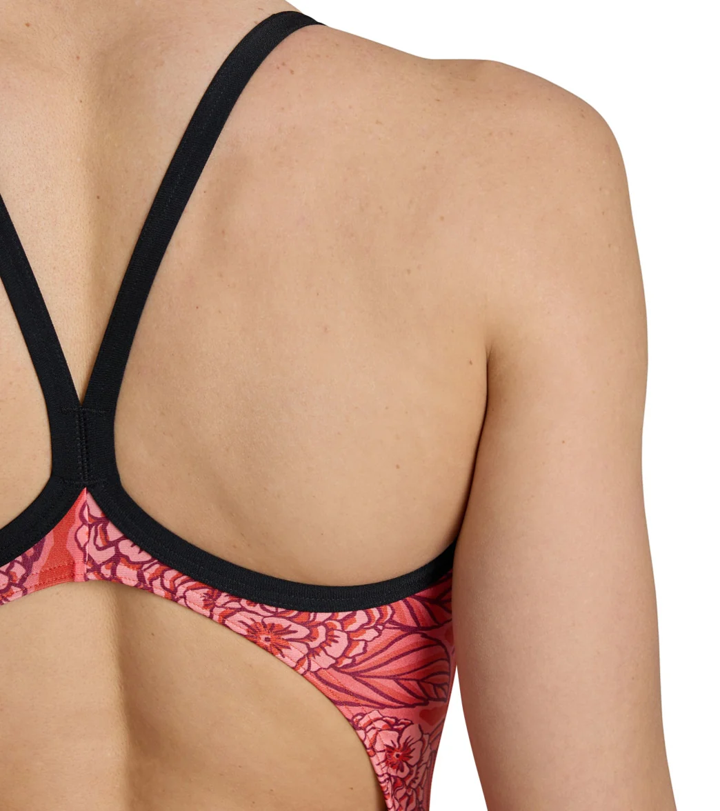 Arena Women's Hydrangea Bouquet Light Drop Back One Piece Swimsuit - Image 21