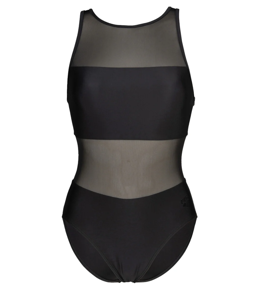 Arena Women's Mesh Panels Vent Back One Piece Swimsuit - Image 8