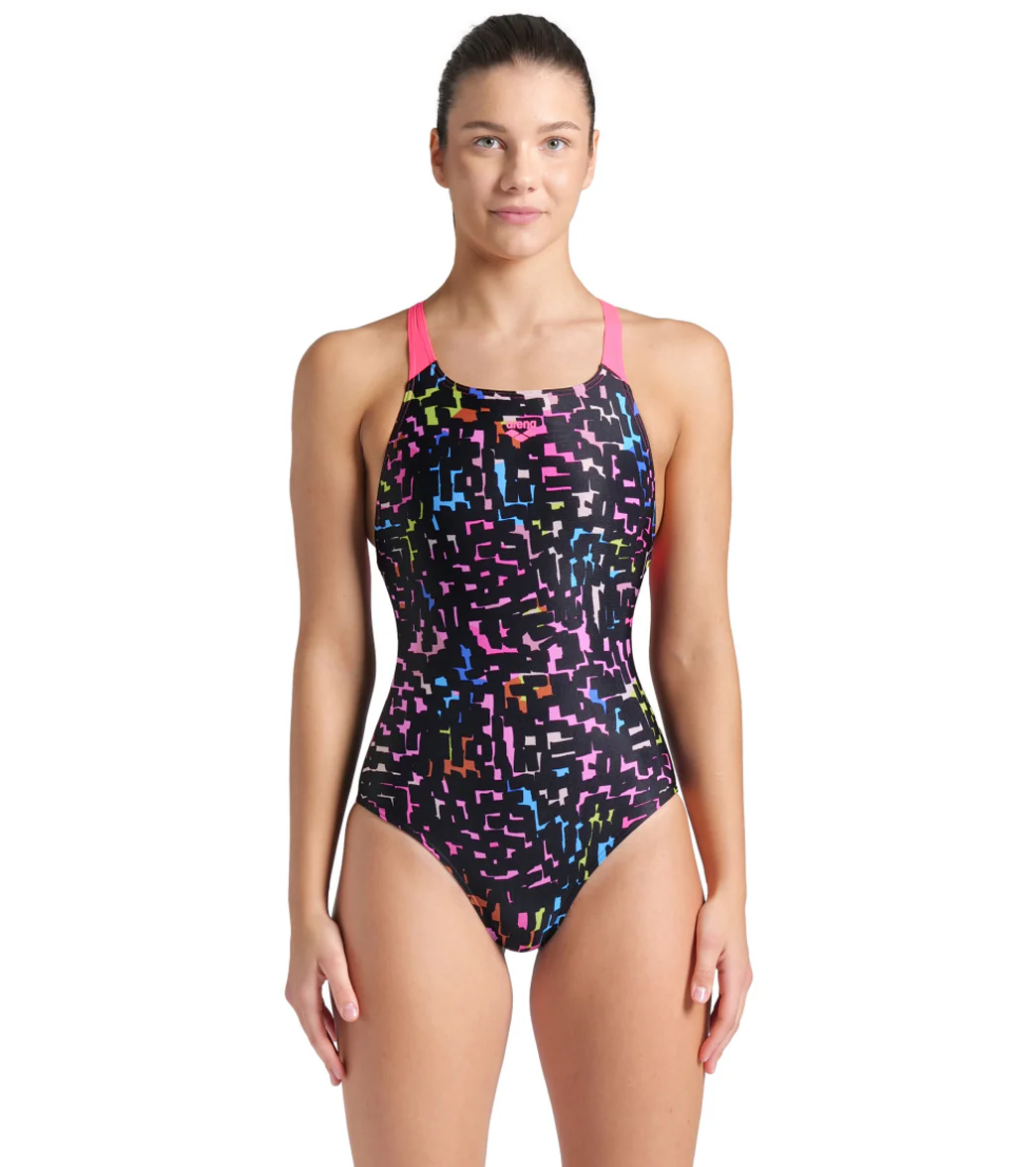 Arena Women's Mosaic Pro Back One Piece Swimsuit - Image 7