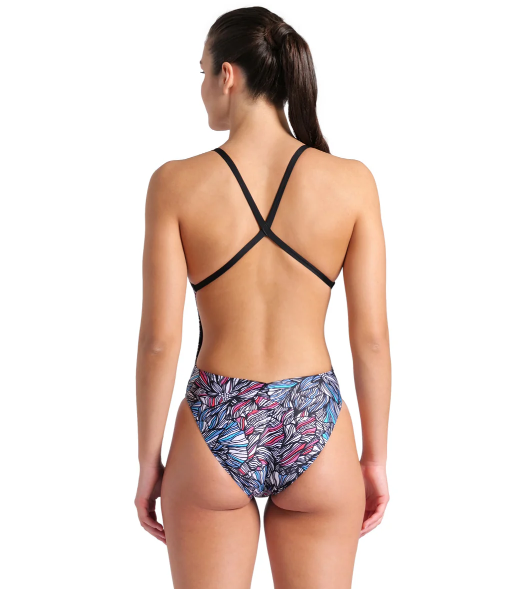 Arena Women's Pink Dahlia Xcross Back One Piece Swimsuit - Image 2