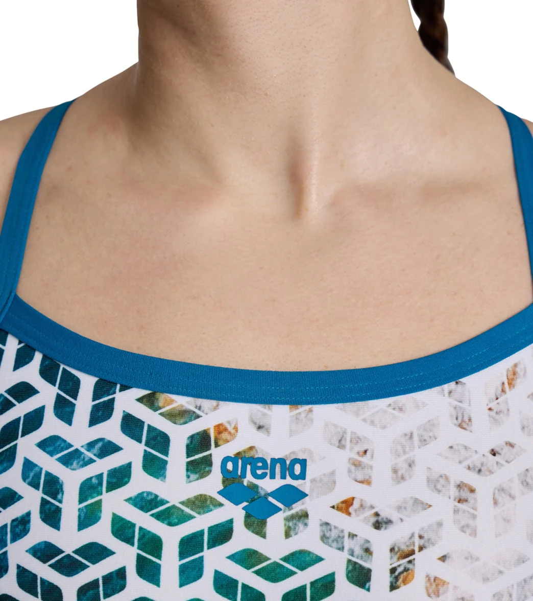 Arena Women's Planet Water Challenge Back One Piece Swimsuit - Image 4