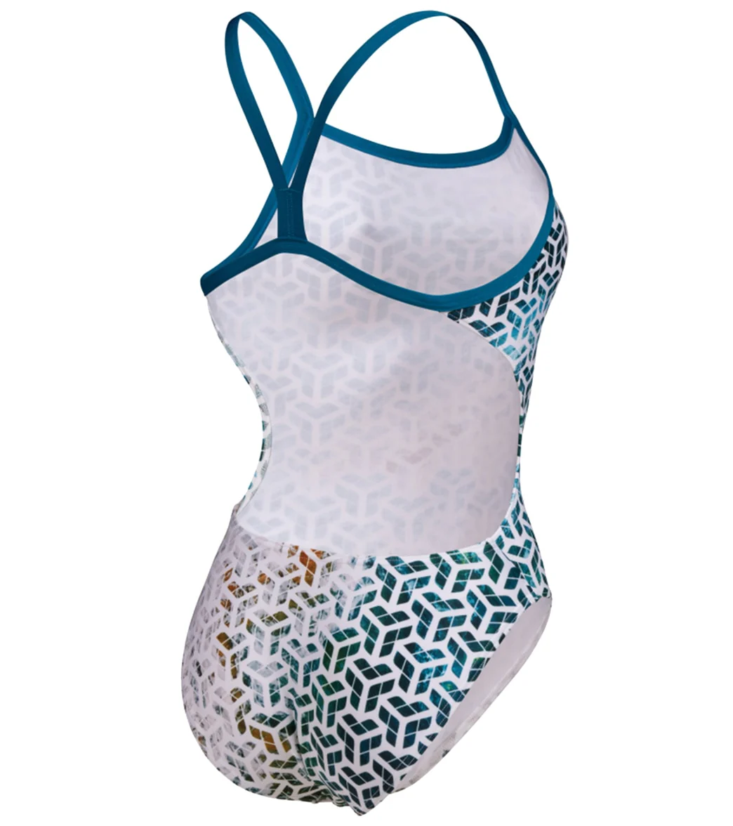 Arena Women's Planet Water Challenge Back One Piece Swimsuit - Image 7