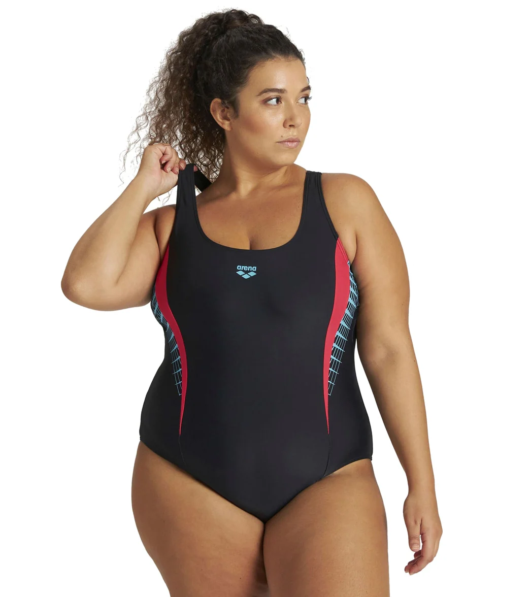 Arena Women's Plus Size Threefold V Back One Piece Swimsuit - Image 11