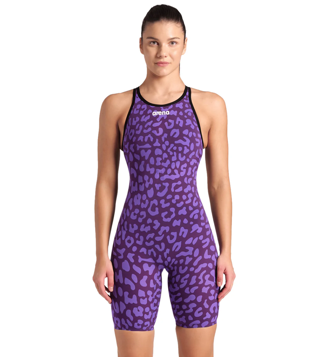 Arena Women's Powerskin Carbon Air2 SL Limited Edition Leopard Open Back Tech Suit Swimsuit - Image 15