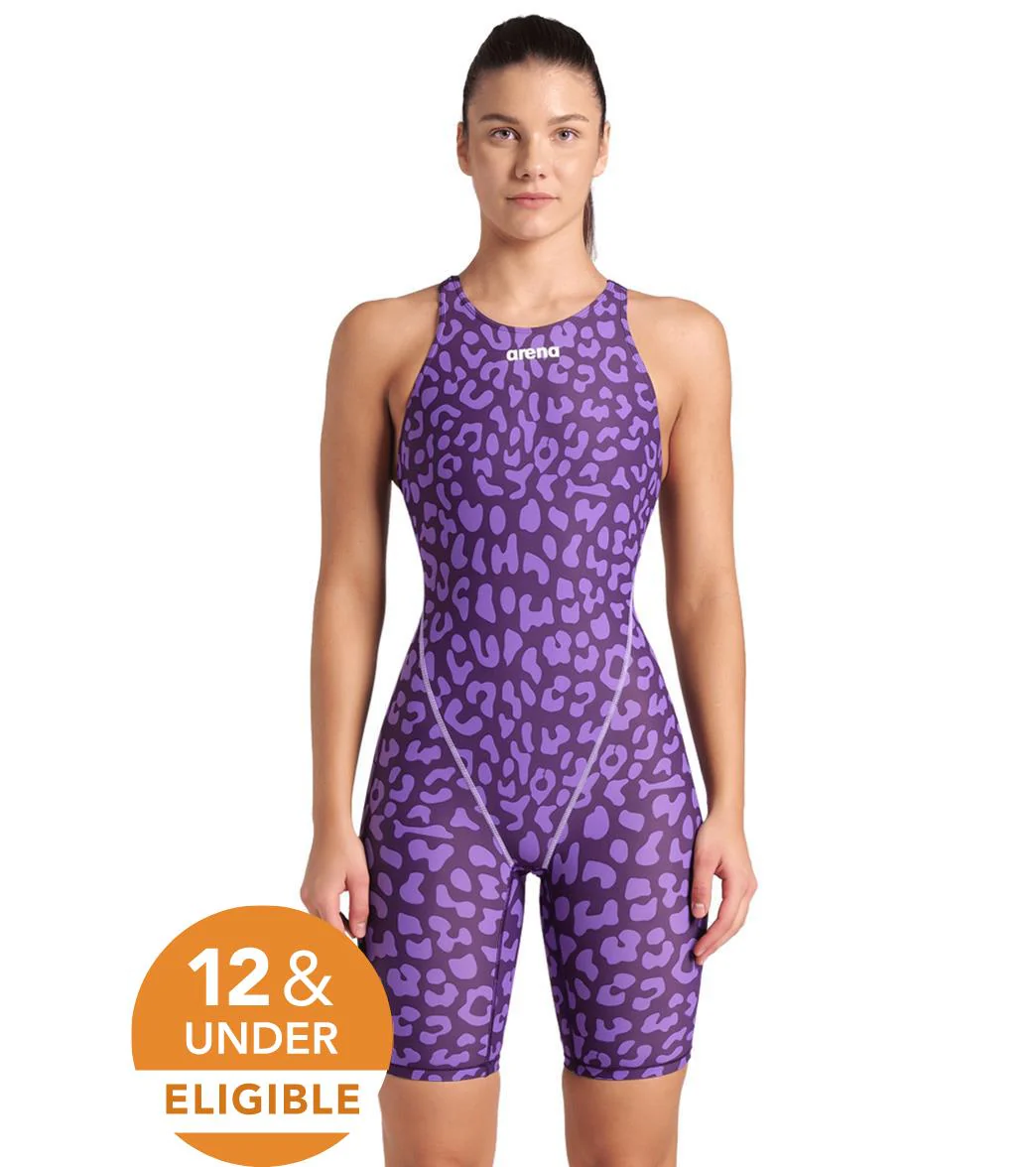 Arena Women's Powerskin ST Next Limited Edition Leopard Open Back Tech Suit Swimsuit - Image 15