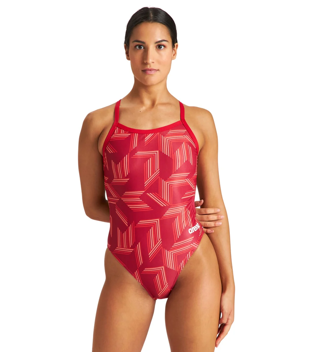 Arena Women's Puzzled Challenge Back One Piece Swimsuit - Image 29