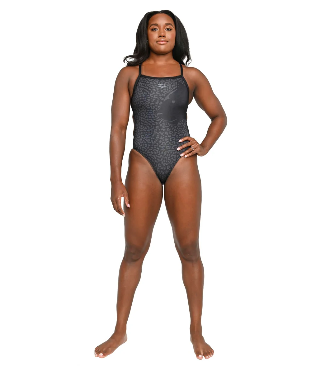 Arena Women's Simone Manuel Panther Challenge Back One Piece Swimsuit - Image 4