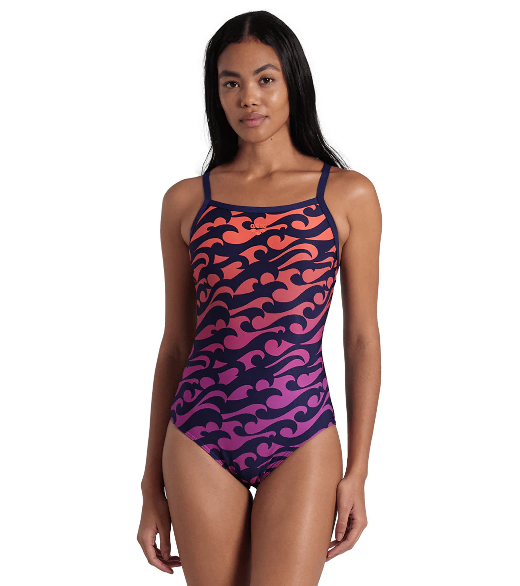 Arena Women's Surfs Up Lightdrop Back One Piece Swimsuit - Image 9