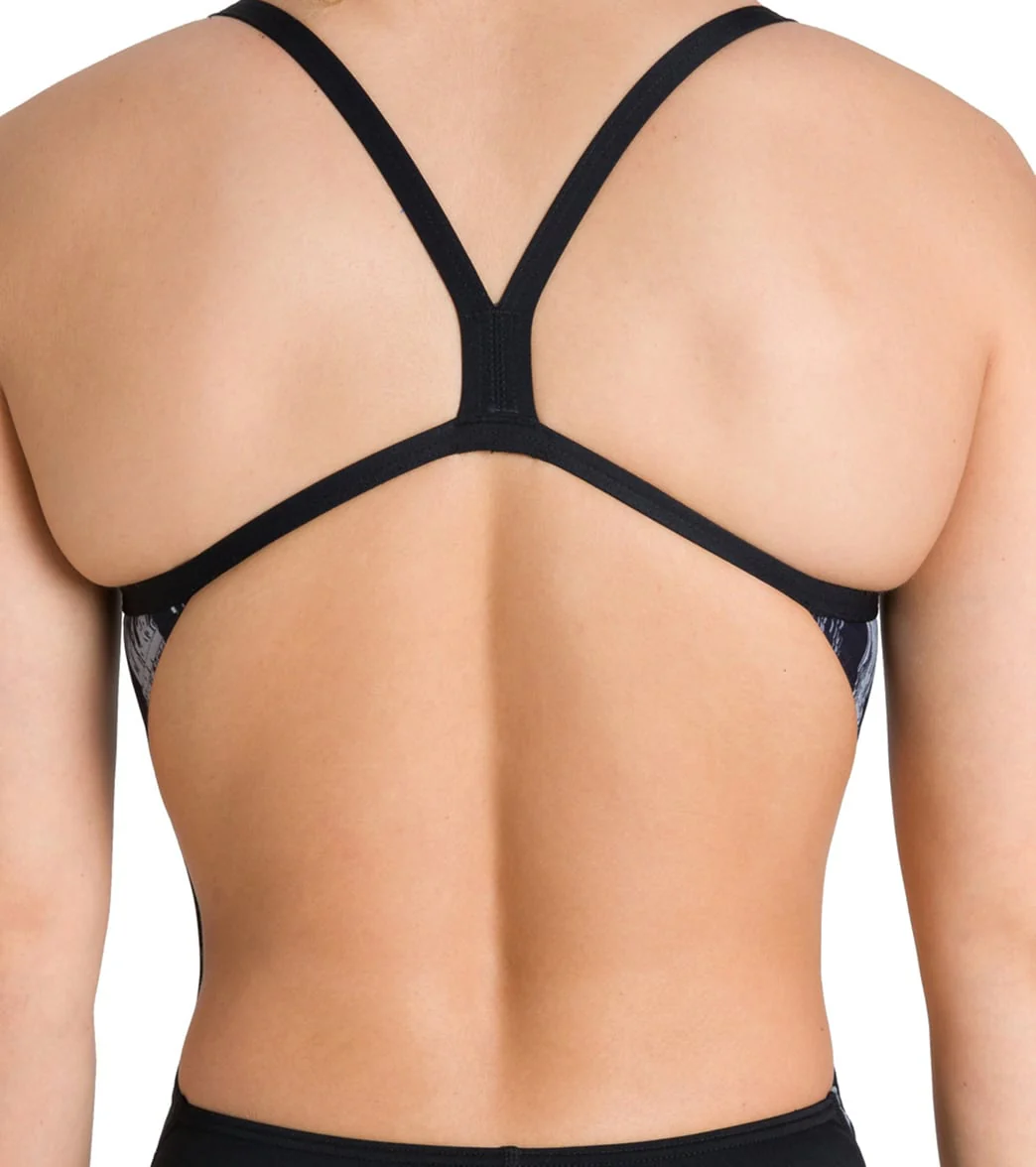 Arena Women's Team Painted Stripes Challenge Back One Piece Swimsuit - Image 14