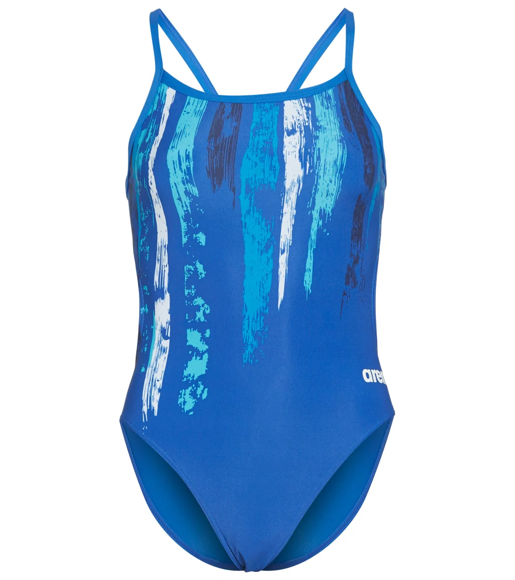 Arena Women's Team Painted Stripes Challenge Back One Piece Swimsuit - Image 51