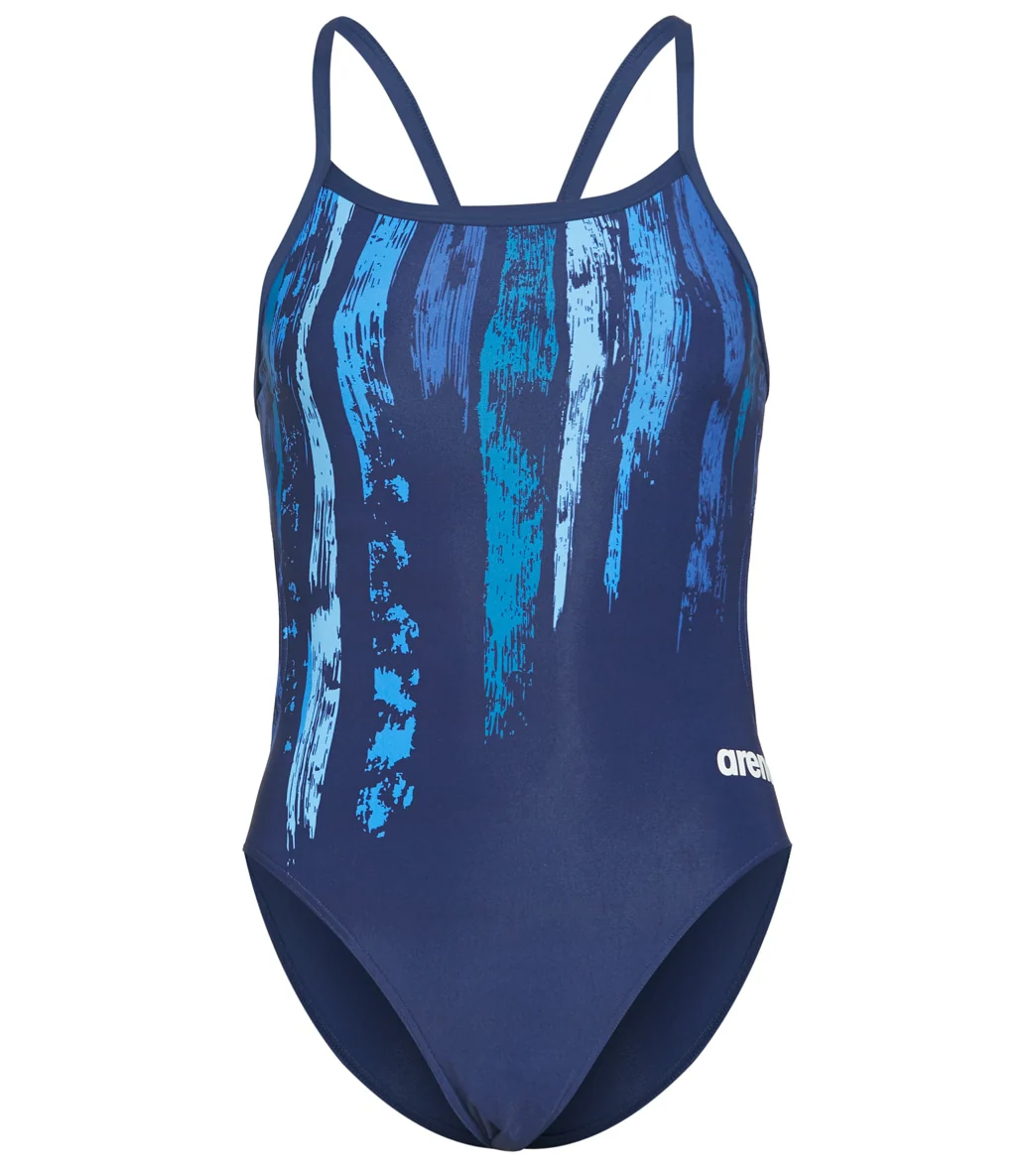 Arena Women's Team Painted Stripes Challenge Back One Piece Swimsuit - Image 6
