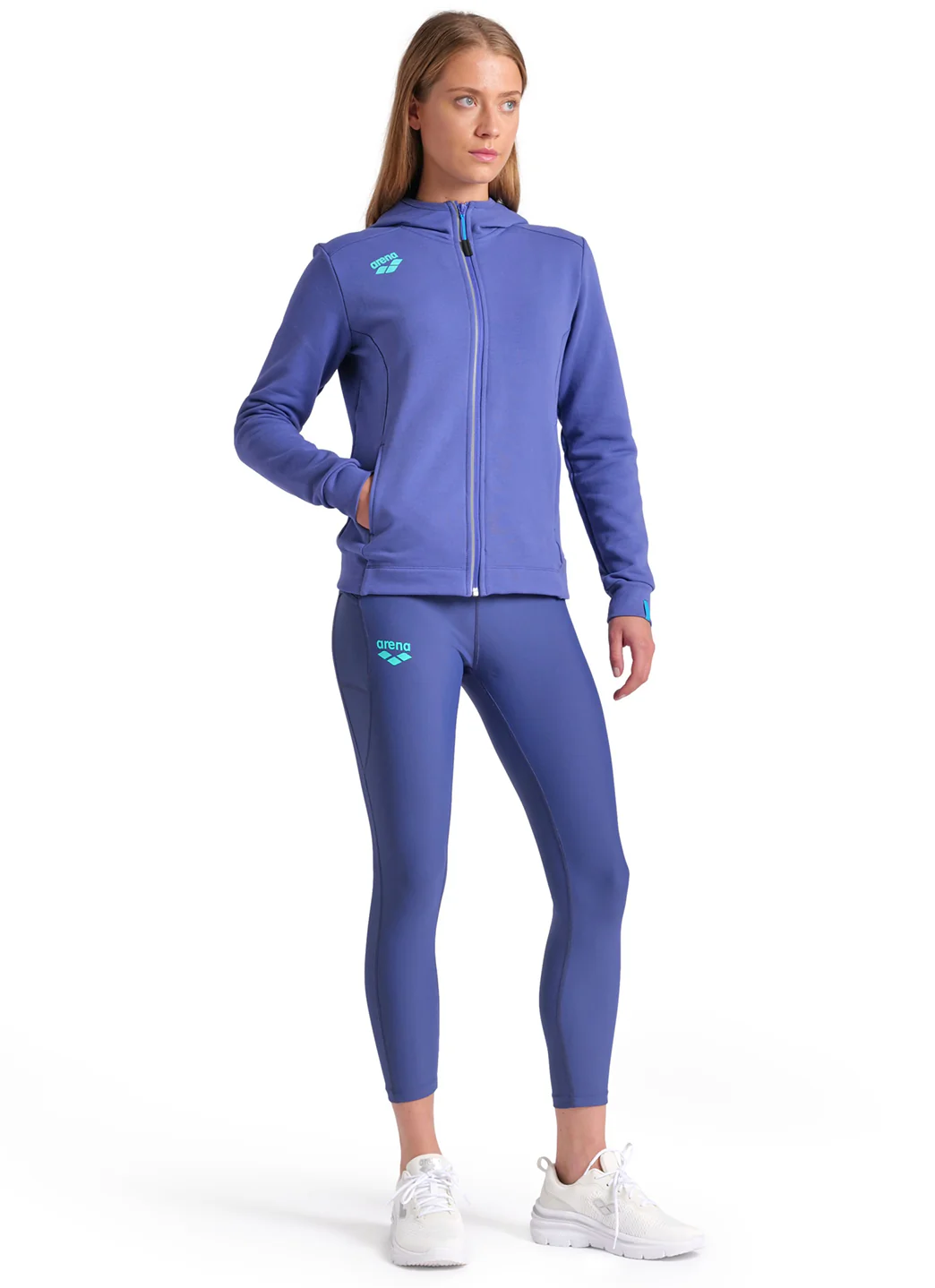 Arena Women's Team Panel Front Zipped Hooded Jacket - Image 12