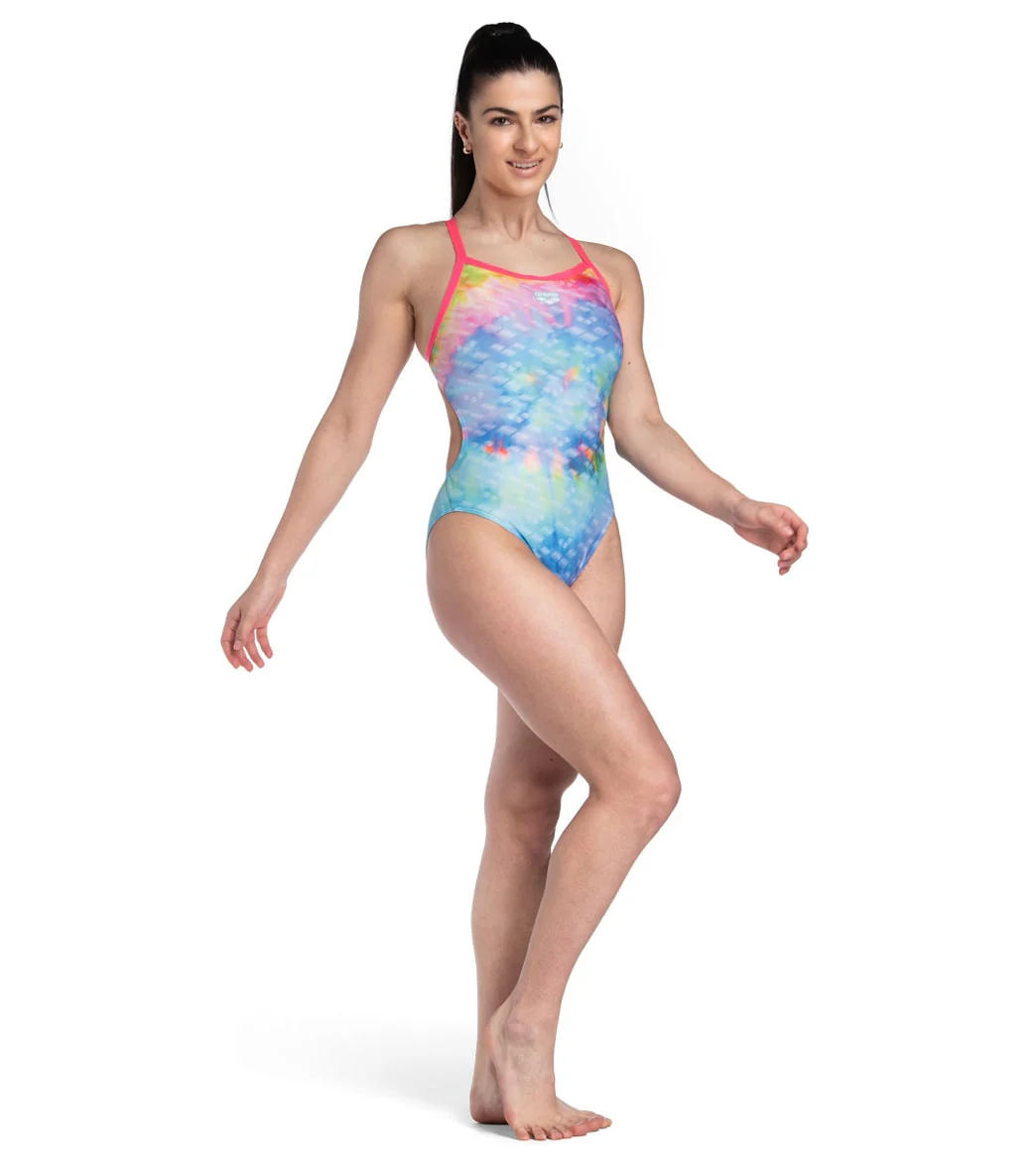 Arena Women's Tie Dye Challenge Back One Piece Swimsuit - Image 3