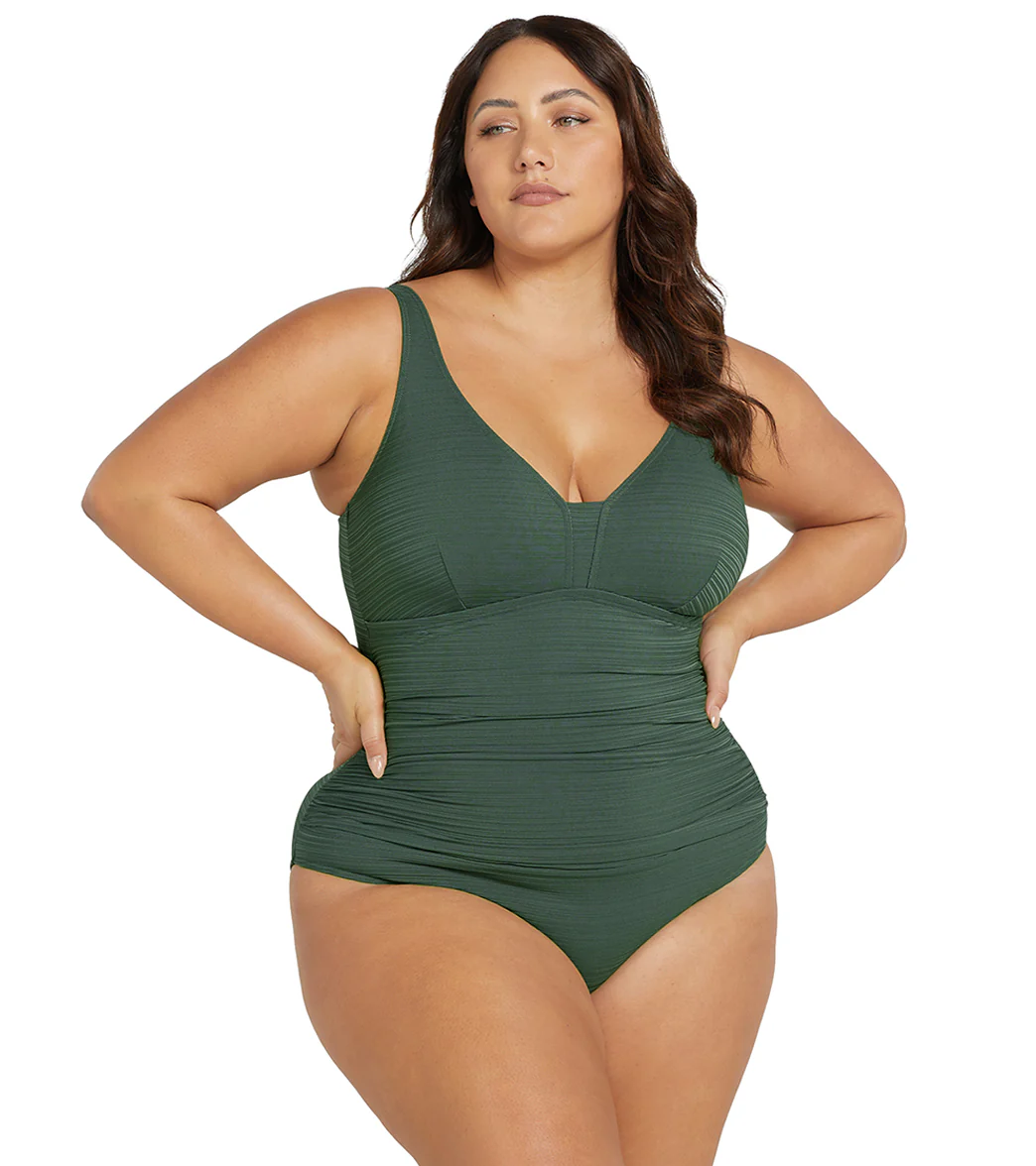 Artesands Woman's Plus Size Aria Olive Gericault One Piece Swimsuit (Multifit C-DD Cup) - Image 7